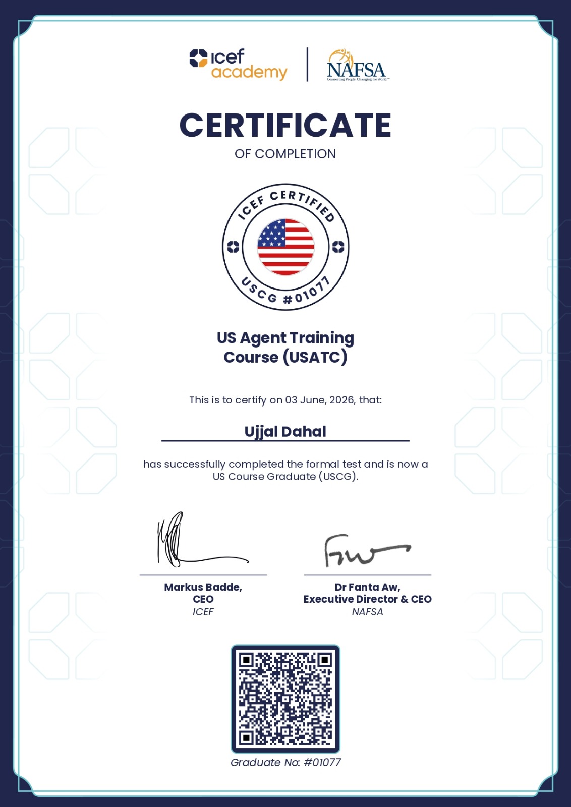 US Agent Training Course